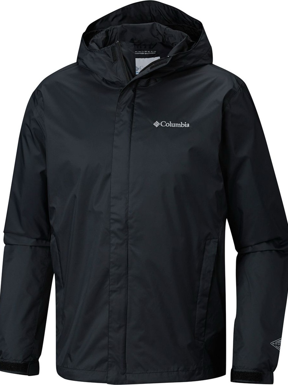 Columbia Men's Black Hooded Rain Jacket 2X